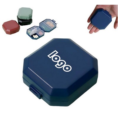 Double-Layer Six-Compartment Large Capacity Pill Box