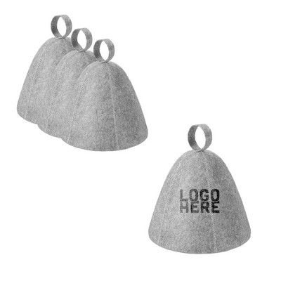 Embroidered Sauna Hat Crafted from Felt