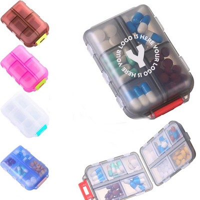 10 Compartments Travel Pill Box