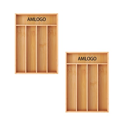 Sleek Bamboo Drawer Organizer Utensils