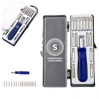 15-Piece Carbon Steel Precision Screwdriver Bit Set