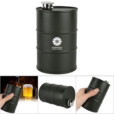 Novelty Oil Barrel Flask, 304 Stainless Steel
