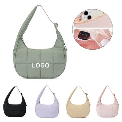 Puffy Nylon Shoulder Bag