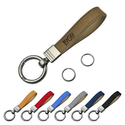 Genuine Leather Car Keychain