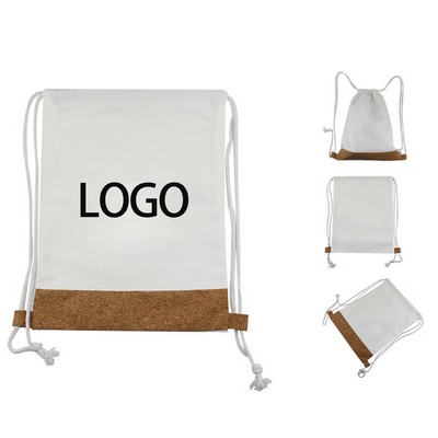 Eco-Friendly Canvas And Linen Blend Drawstring Travel Bag