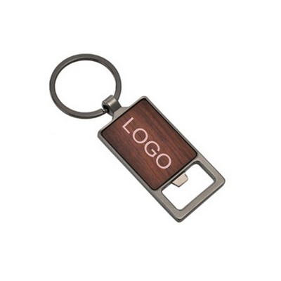 Bamboo Key Chain Bottle Opener