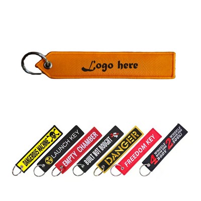 Double Sided Full Color Embroidery Keychain