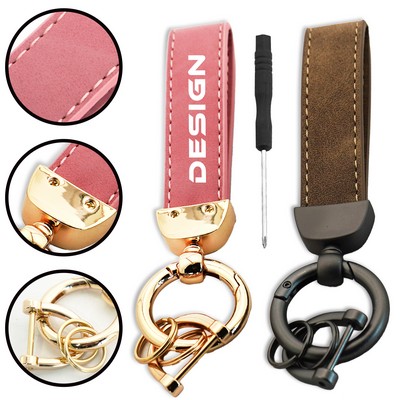 Cowhide Alloy key Chain