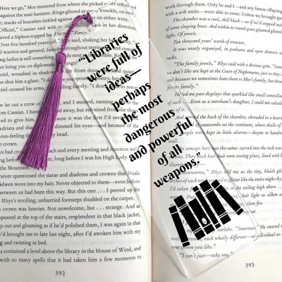 Transparent Bookmark With Tassel