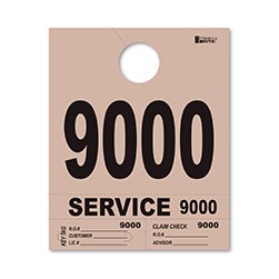 9000-9999 Heavy Brite™ Tan Premium Service Dispatch Number Tag