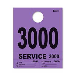 3000-3999 Heavy Brite™ Purple Premium Service Dispatch Number Tag