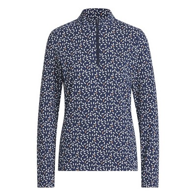 adidas Ladies Ultimate365 Printed Quarter Zip Mock