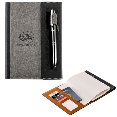 Folio Refillable Hardcover Journal with Card Pockets and Magnetic Closure