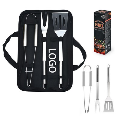 3 Pcs Stainless Steel Grill Accessories BBQ Tool Set