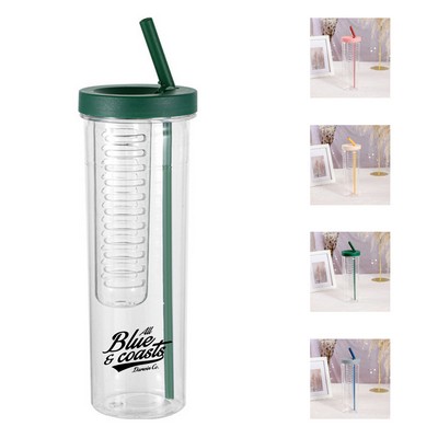 24oz Travel Portable Bottle with Straw
