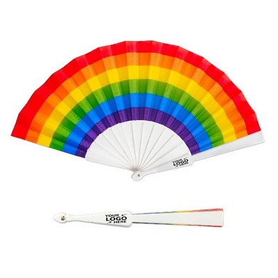 Rainbow Hand Fan