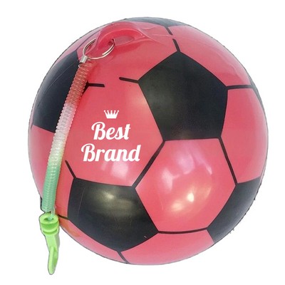 Inflatable Soccer Ball with Elastic Tether