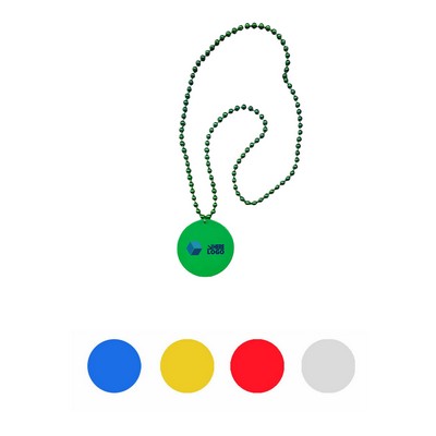 Custom Mardi Gras Beads with 2.5" Medallion