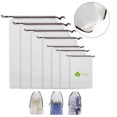 Custom Frosted EVA Clear Drawstring Bag Multi Use