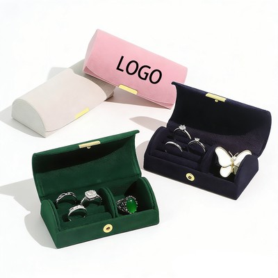 Exquisite Velvet Ring Earring Necklace Storage Box