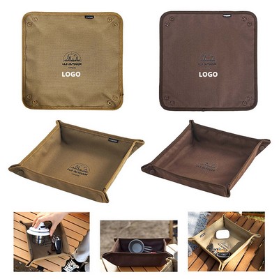 Medium Sized Camping Oxford Snap Fastener Storage Tray