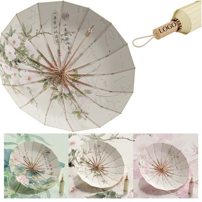 Triple Fold 16 Bone Enlarged Folding Umbrella