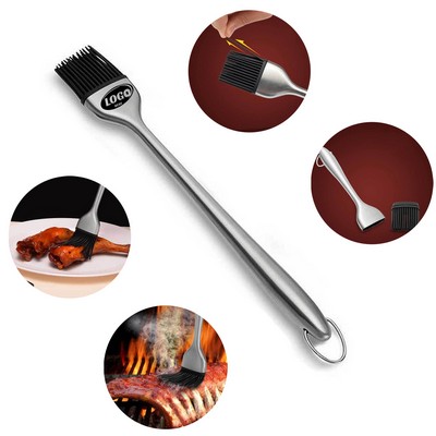 Stainless Steel Handle Silicone Basting Oil Brush