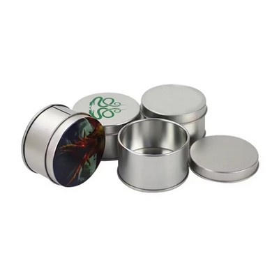 Custom Round Metal Tins with Lids
