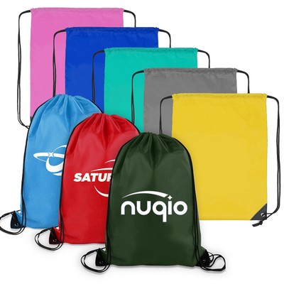 Custom Logo Polyester Drawstring Backpack