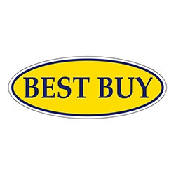 "BEST BUY" Yellow/Blue Oval Slogan Vinyl Sticker