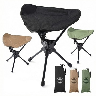 360-Degree Rotating Portable Tripod Stool