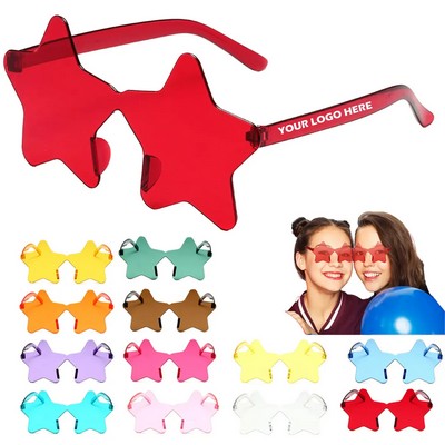 Rimless Star Shape Sunglasses