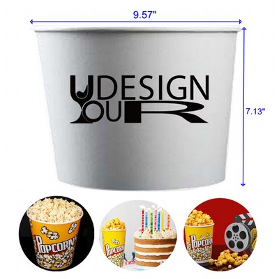 5.9L Disposable Paper Popcorn Buckets Cups Containers