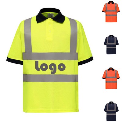 Short Sleeve Reflective Polo Shirt