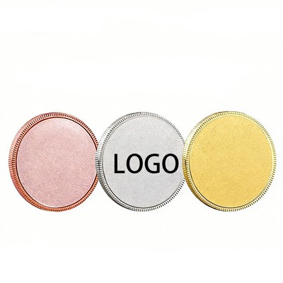 2" Premium Iron Plated Sand Blasted Blank Commemorative Coin