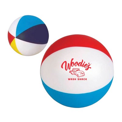 Custom Beach Ball Stress Reliever – Promotional Stress Ball for Giveaways, Trade Shows, Bulk