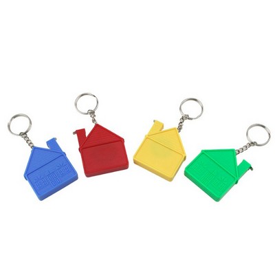 House Tape Measure With Key Chain