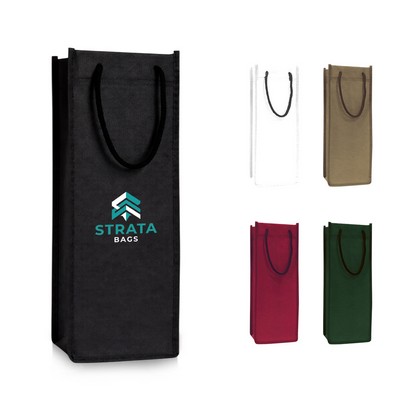 Single Bottle Non-Woven Wine Tote Bag