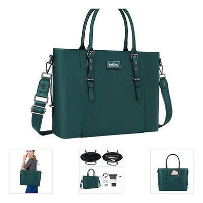 Pu Leather Laptop Tote Bag