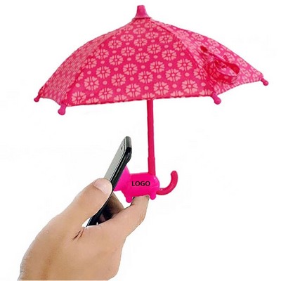 Mini Umbrella Phone Sunshade Stand with Suction Cup Holder