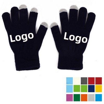 Universal Knit Touchscreen Tech Gloves For Smartphones And Tablets