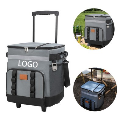 Spacious Wheeled Insulated Bag for Food Drinks Outdoor Cooling
