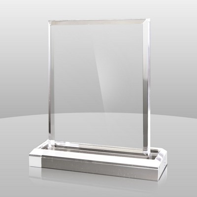 Vertical Mount Clear Rectangular Award II (7"x5"x2")