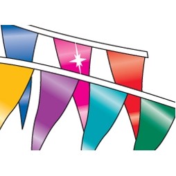 60' Metallic Rainbow Pennant