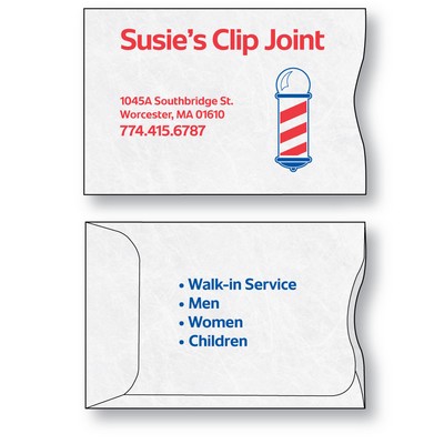 Tyvek Spun-bounded Olefin Credit Card Sleeve 2-1/4" x 3-3/8"