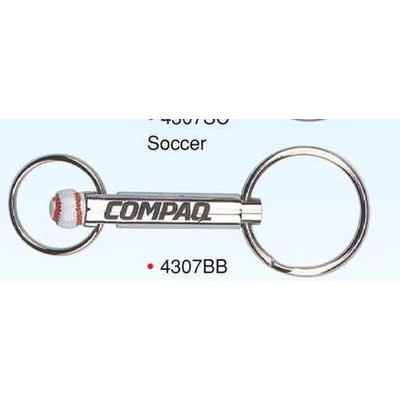 Chrome Plated Detachable Key Ring (Engraved)