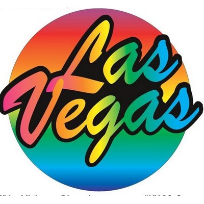 Las Vegas (Stacked) Acrylic Coaster w/Felt Back