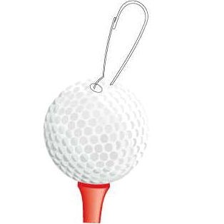 Golf Ball & Tee Zipper Pull