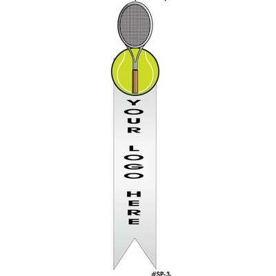 Tennis Ball & Racket Bookmark w/ Black Back