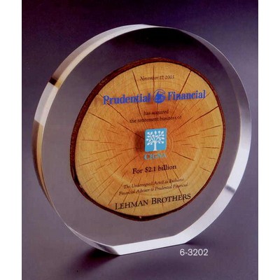 Acrylic Round Embedment Award w/ Cut Bottom